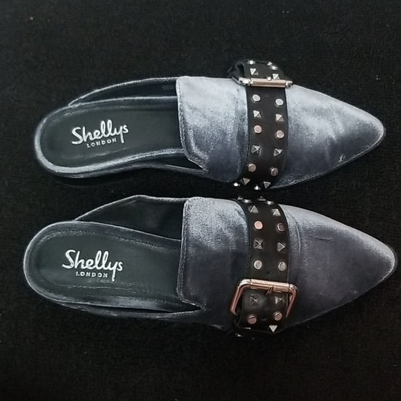 Exquisite Velvet Mule Slides Shelly's of London - Picture 6 of 9